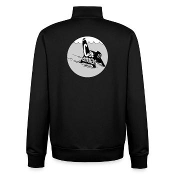 Type-o-Cat #16 CATamaran - Unisex Organic Zip Sweatshirt by Stanley/Stella - black - Back - AI Model Male 185 light (185cm)