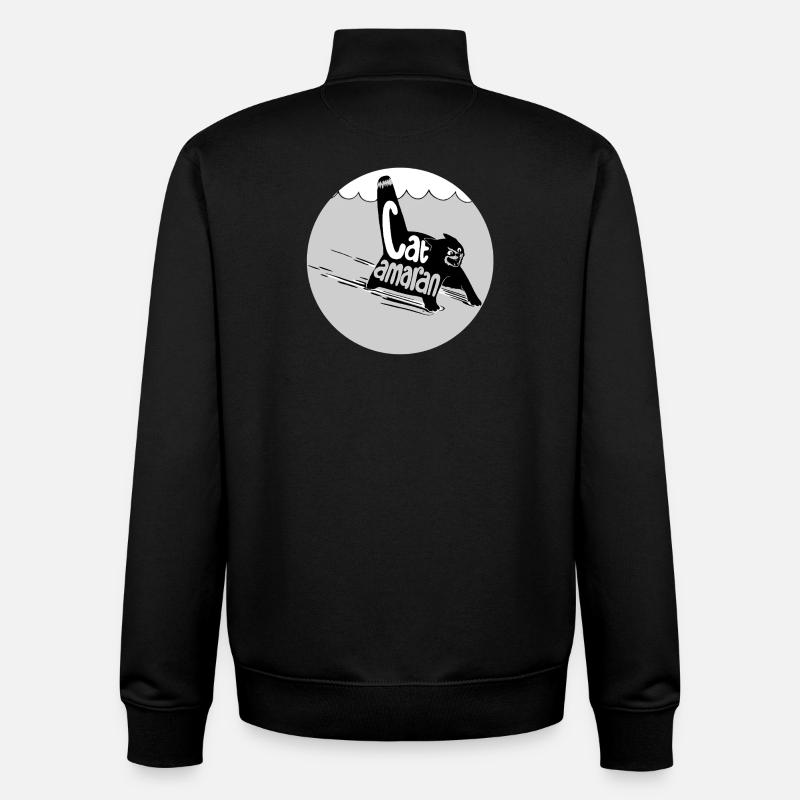 Typ-o-Cat #16 CATamaran - Unisex Organic Zip Sweatshirt von Stanley/Stella - Schwarz