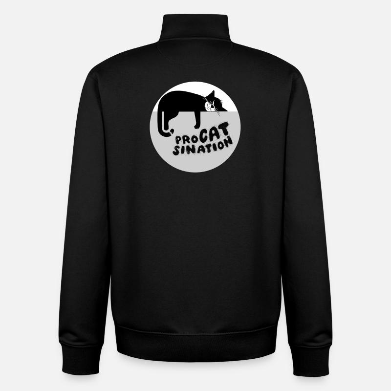 Typ-o-Cat #87 ProCATsination - Unisex Organic Zip Sweatshirt von Stanley/Stella - Schwarz
