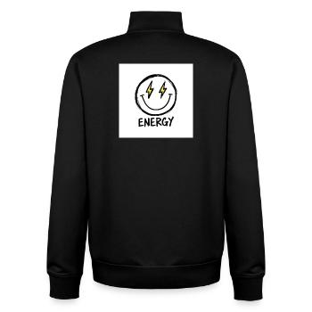 Lightning Smile Energy Tee - Unisex Organic Zip Sweatshirt von Stanley/Stella - Schwarz - Hinten - AI Model Male 185 light (185cm)