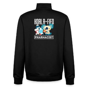 Koala Pharmacist Pharmacy Technician - Unisex Organic Zip Sweatshirt by Stanley/Stella - black - Back - AI Model Male 185 light (185cm)