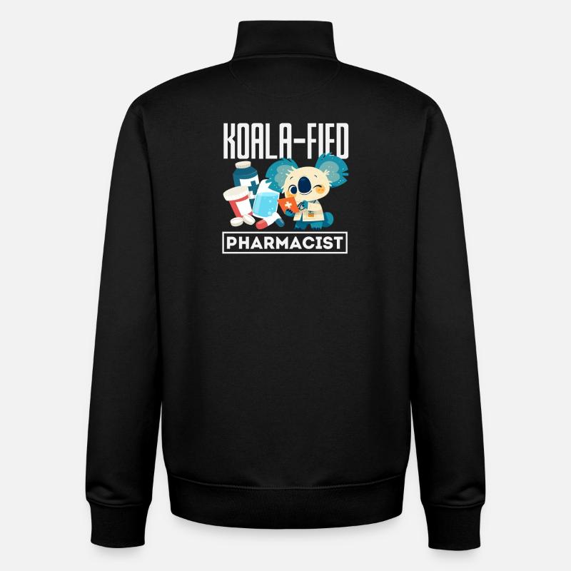 Koala-apotheker Pharmazietechniker - Unisex Organic Zip Sweatshirt von Stanley/Stella - Schwarz