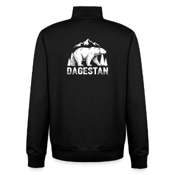 Dagestan Bear Mountain Wappen - Unisex Organic Zip Sweatshirt von Stanley/Stella - Schwarz - Hinten - AI Model Male 185 light (185cm)