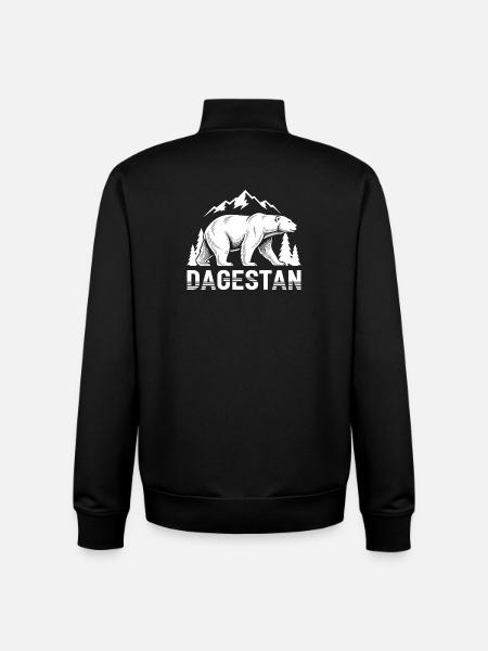 Dagestan Bear Mountain Crest - Unisex Organic Zip Sweatshirt by Stanley/Stella - black