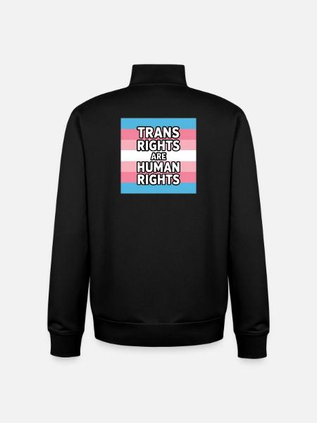 Trans-Rechte sind Menschenrechte – Pride Tee - Unisex Organic Zip Sweatshirt von Stanley/Stella - Schwarz