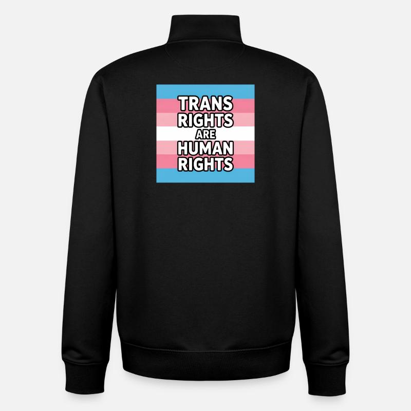 Trans-Rechte sind Menschenrechte – Pride Tee - Unisex Organic Zip Sweatshirt von Stanley/Stella - Schwarz