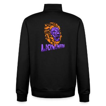 Safari Afrique Faune du Serengeti Lion d’Halloween - Sweat zippé unisexe en coton bio Stanley/Stella - noir - Dos - AI Model Male 185 light (185cm)