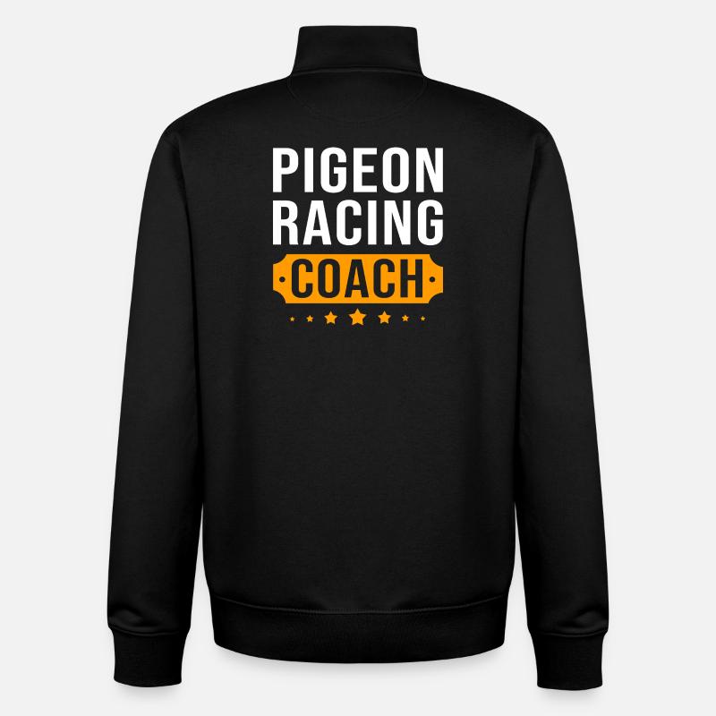 Course de pigeons Pigeons - Sweat zippé unisexe en coton bio Stanley/Stella - noir