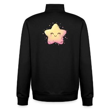 Pastellstern Kawaii Glanz - Unisex Organic Zip Sweatshirt von Stanley/Stella - Schwarz - Hinten - AI Model Male 185 light (185cm)