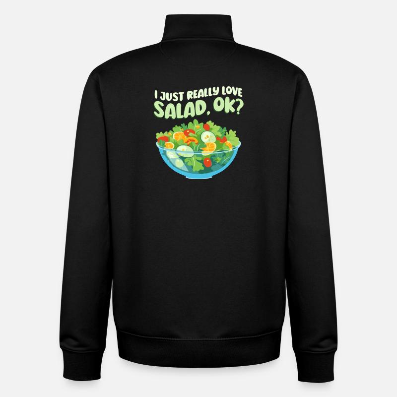 Ich Liebe Salat - Unisex Organic Zip Sweatshirt von Stanley/Stella - Schwarz