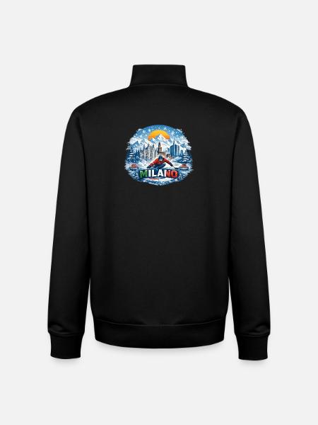 Mailänder Winterabenteuer im Schnee - Unisex Organic Zip Sweatshirt von Stanley/Stella - Schwarz