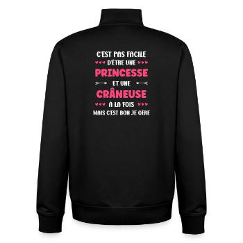 Crane - Unisex Organic Zip Sweatshirt von Stanley/Stella - Schwarz - Hinten - AI Model Male 185 light (185cm)