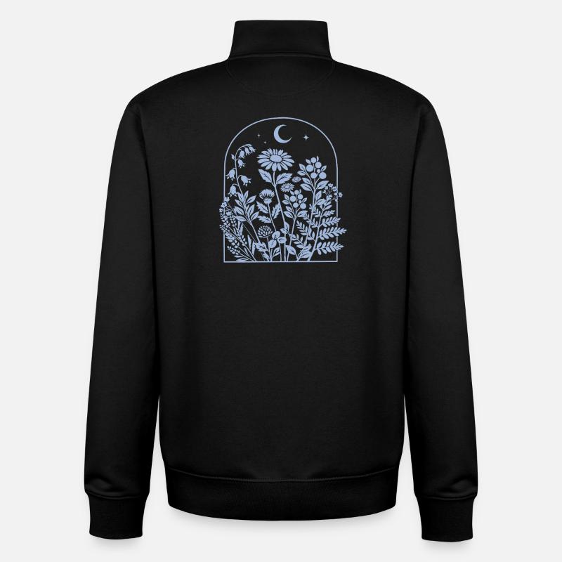 Jardin au clair de lune dans l’Arche - Sweat zippé unisexe en coton bio Stanley/Stella - noir