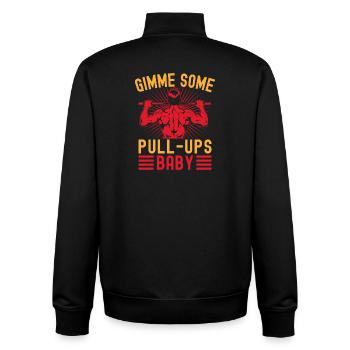 Fitness Fanatics Gimme Some Pull-Ups Calisthenics - Unisex Organic Zip Sweatshirt by Stanley/Stella - black - Back - AI Model Male 185 light (185cm)
