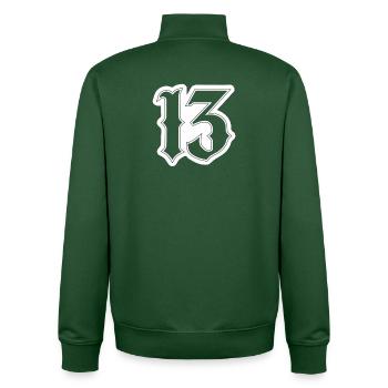 Gothic 13 Kontur - Unisex Organic Zip Sweatshirt von Stanley/Stella - Flaschengrün - Hinten - AI Model Male 185 dark (185cm)