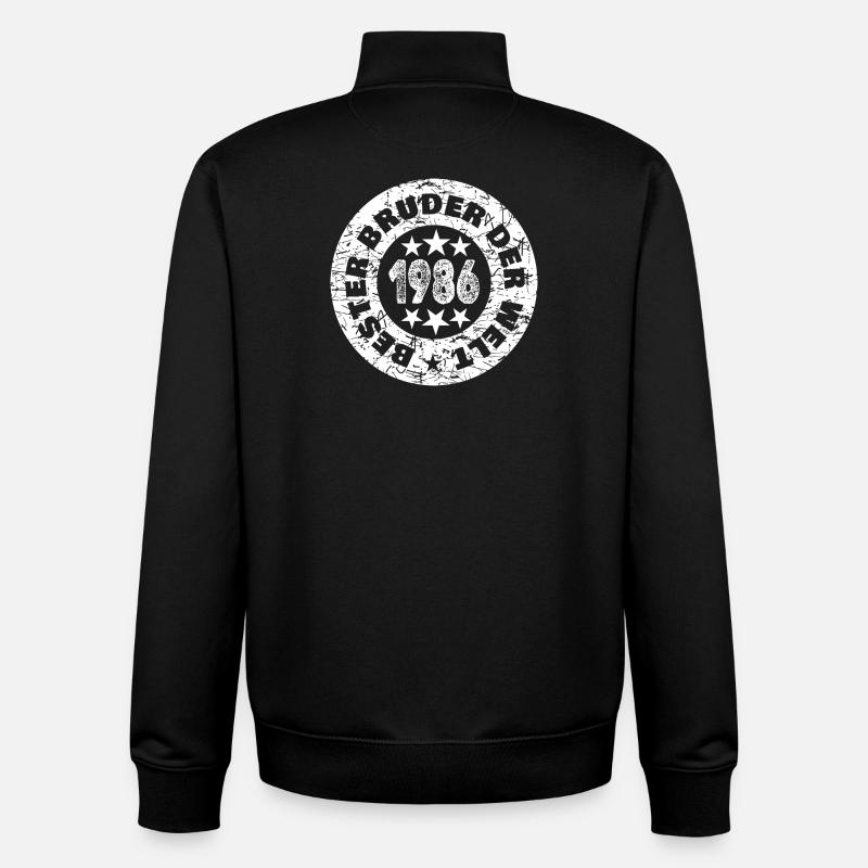 Bruder 1986 - Unisex Organic Zip Sweatshirt by Stanley/Stella - black