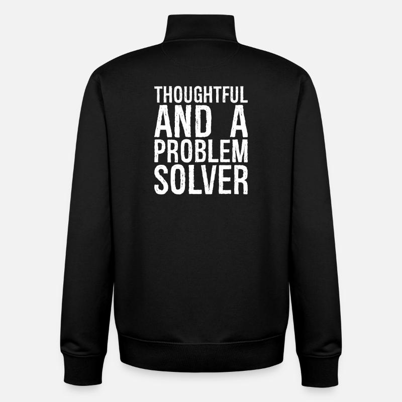 réfléchi et résolveur de problèmes - Sweat zippé unisexe en coton bio Stanley/Stella - noir