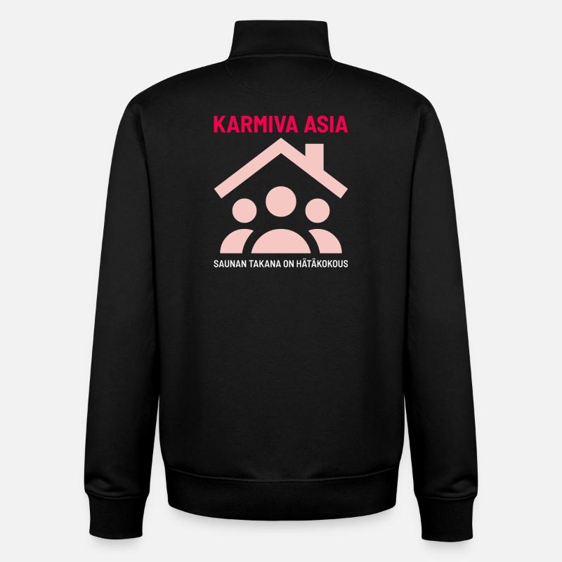 DAS GRUSELIGE DING HINTER DER SAUNA - Unisex Organic Zip Sweatshirt von Stanley/Stella - Schwarz