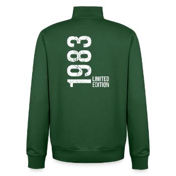 Geburtstag 43 Jahre Jahrgang 1983 Retro - Unisex Organic Zip Sweatshirt von Stanley/Stella - Flaschengrün - Hinten - AI Model Male 185 dark (185cm)