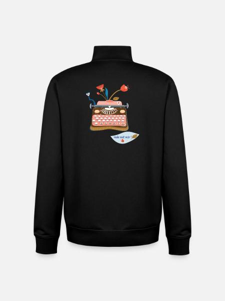 Machine à écrire - Sweat zippé unisexe en coton bio Stanley/Stella - noir