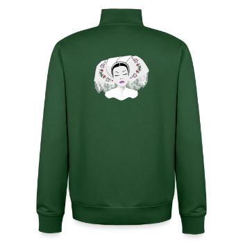 DELNJOSERBOWKA - dark - Unisex Organic Zip Sweatshirt by Stanley/Stella - bottle green - Back - AI Model Male 185 dark (185cm)