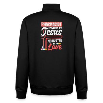 Pharmacist Jesus Christian Pharmacist - Unisex Organic Zip Sweatshirt by Stanley/Stella - black - Back - AI Model Male 185 light (185cm)
