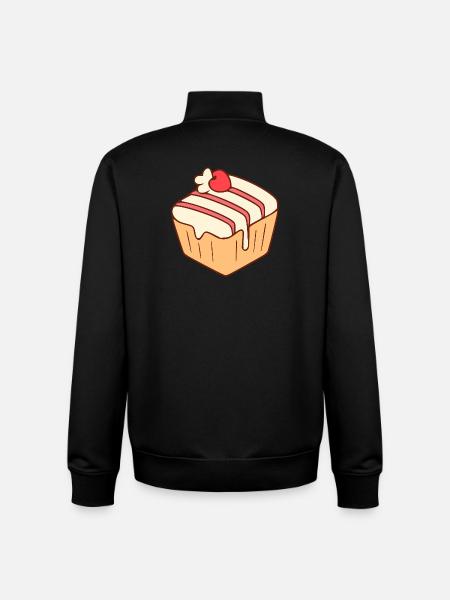 Cupcake baking, bakery, pastry shop - Unisex Organic Zip Sweatshirt by Stanley/Stella - black