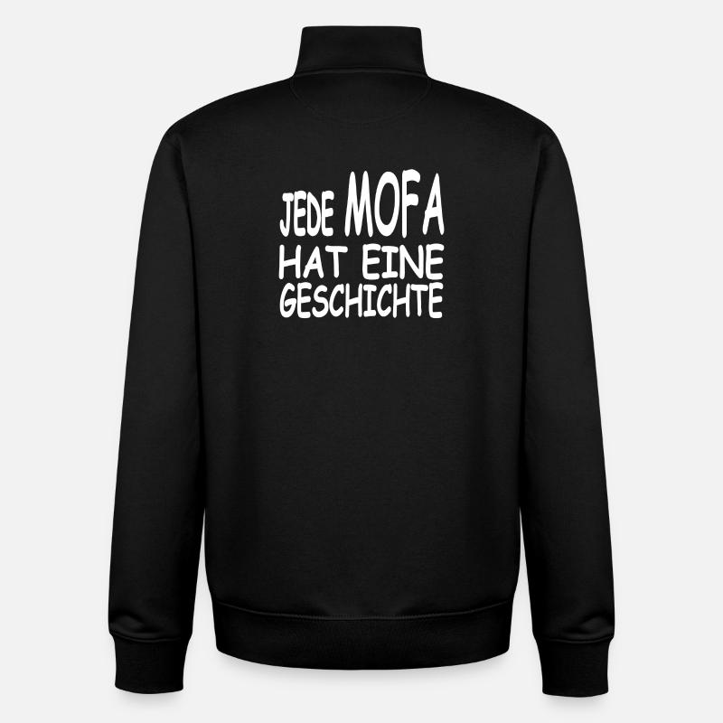 Mobylette - Sweat zippé unisexe en coton bio Stanley/Stella - noir