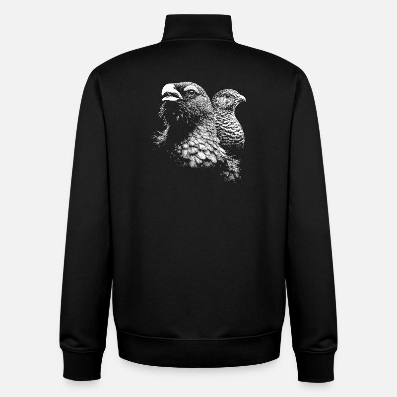 Auerhuhn und Weibchen - Unisex Organic Zip Sweatshirt von Stanley/Stella - Schwarz