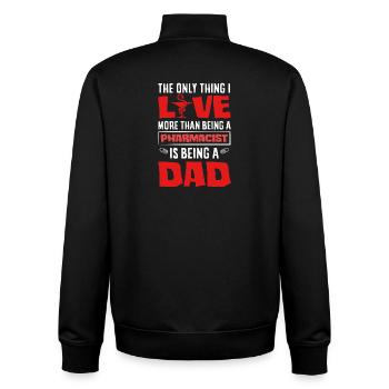 Dear Pharmacists Pharmacy Technician Father Father - Unisex Organic Zip Sweatshirt by Stanley/Stella - black - Back - AI Model Male 185 light (185cm)
