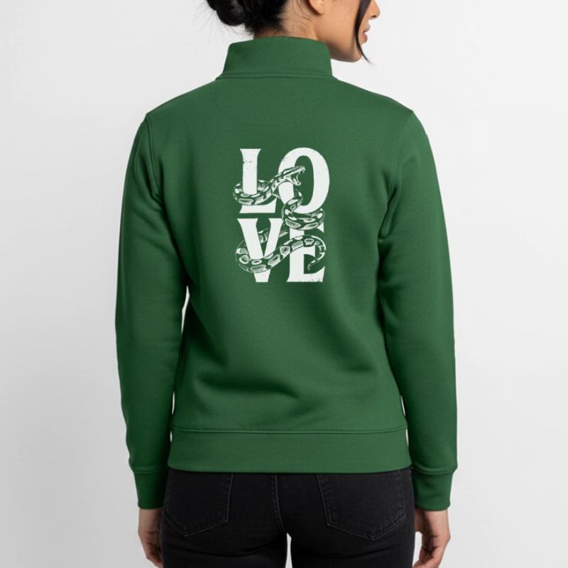 Königspython Schlangen LOVE Terrarium Python Unisex Organic Zip Sweatshirt von Stanley/Stella