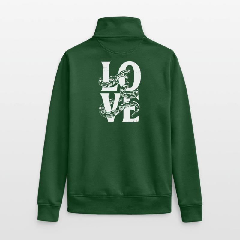 Königspython Schlangen LOVE Terrarium Python Unisex Organic Zip Sweatshirt von Stanley/Stella