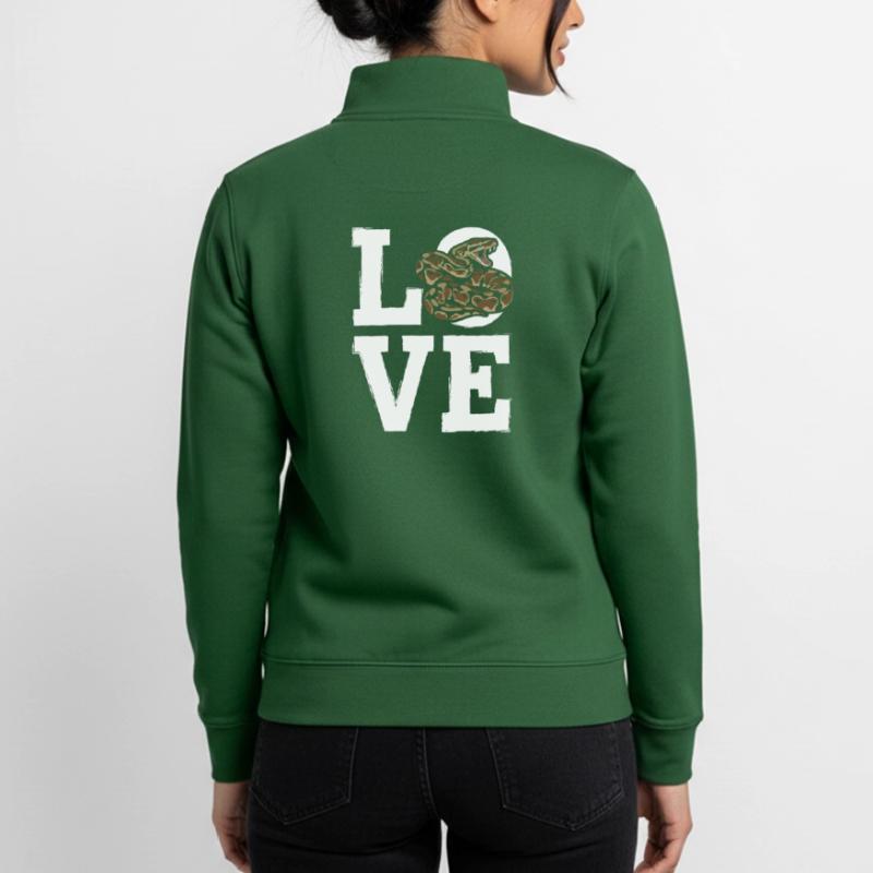 Königspython Schlangen LOVE Terrarium Python Unisex Organic Zip Sweatshirt von Stanley/Stella