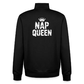 Nap Queen Crown - Unisex Organic Zip Sweatshirt by Stanley/Stella - black - Back - AI Model Male 185 light (185cm)