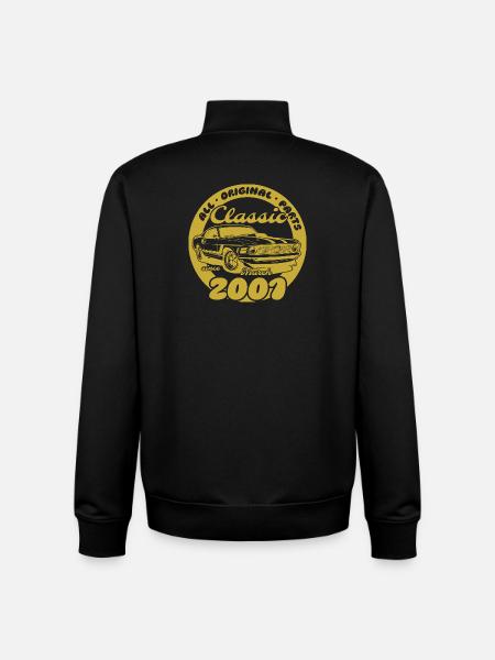 25th Birthday - Classic Musclecar 03/2001 - Unisex Organic Zip Sweatshirt by Stanley/Stella - black