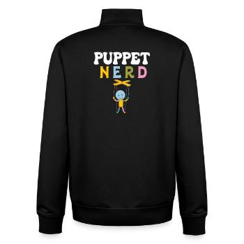 Puppen-Nerd-Marionettenkunst - Unisex Organic Zip Sweatshirt von Stanley/Stella - Schwarz - Hinten - AI Model Male 185 light (185cm)