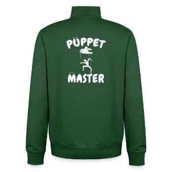Silhouette du marionnettiste - Sweat zippé unisexe en coton bio Stanley/Stella - vert bouteille - Dos - AI Model Male 185 dark (185cm)