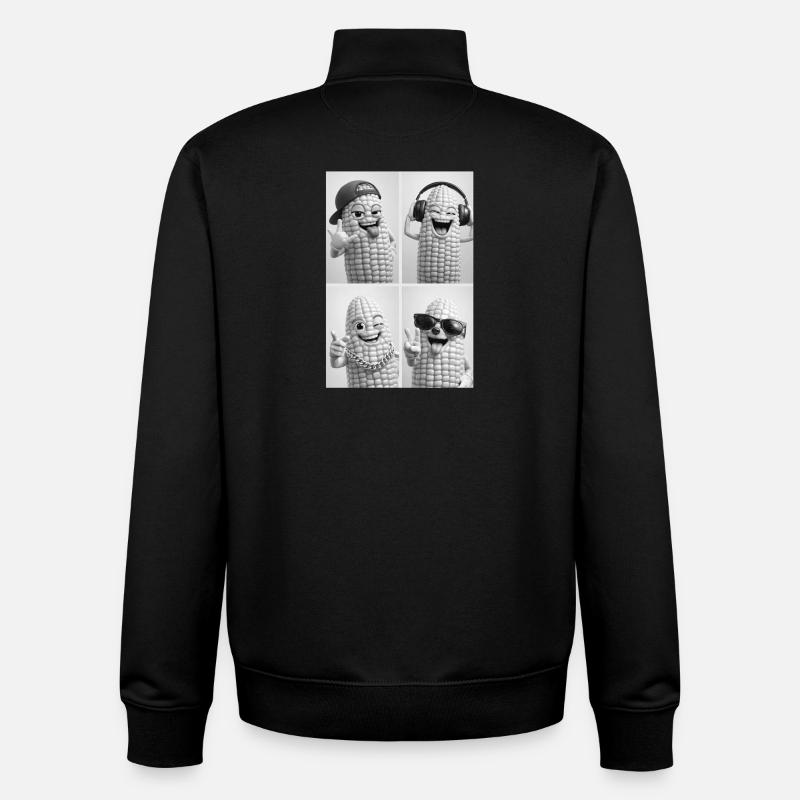 Corn - Unisex Organic Zip Sweatshirt by Stanley/Stella - black