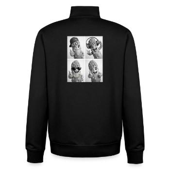 Asparagus - Unisex Organic Zip Sweatshirt von Stanley/Stella - Schwarz - Hinten - AI Model Male 185 light (185cm)