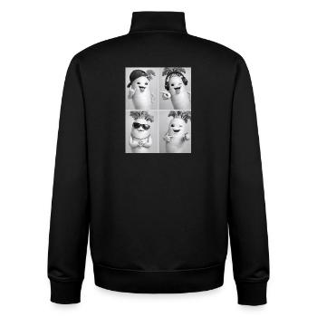 Daikon Radish - Unisex Organic Zip Sweatshirt by Stanley/Stella - black - Back - AI Model Male 185 light (185cm)