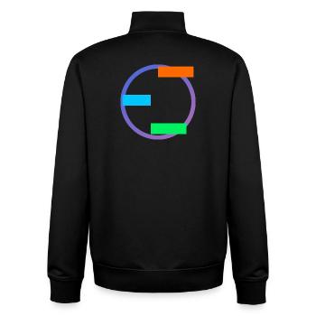 Geometric Balance - Unisex Organic Zip Sweatshirt von Stanley/Stella - Schwarz - Hinten - AI Model Male 185 light (185cm)