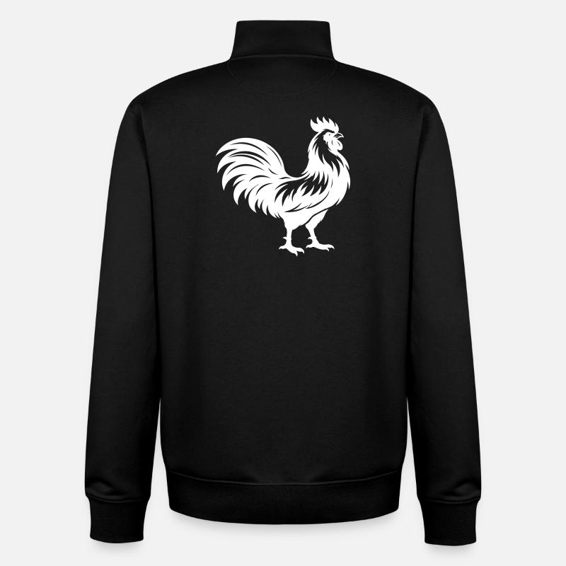 Hahn Silhouette - Unisex Organic Zip Sweatshirt von Stanley/Stella - Schwarz