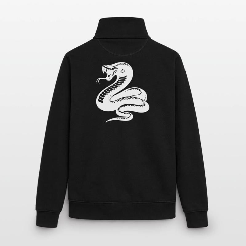 Silhouette du python serpent Sweat zippé unisexe en coton bio Stanley/Stella