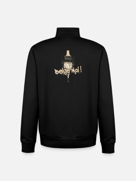 BEIGE-MOI ! (amour, peinture) - Sweat zippé unisexe en coton bio Stanley/Stella - noir