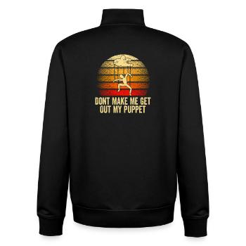 Puppet on Strings Sunset - Unisex Organic Zip Sweatshirt by Stanley/Stella - black - Back - AI Model Male 185 light (185cm)