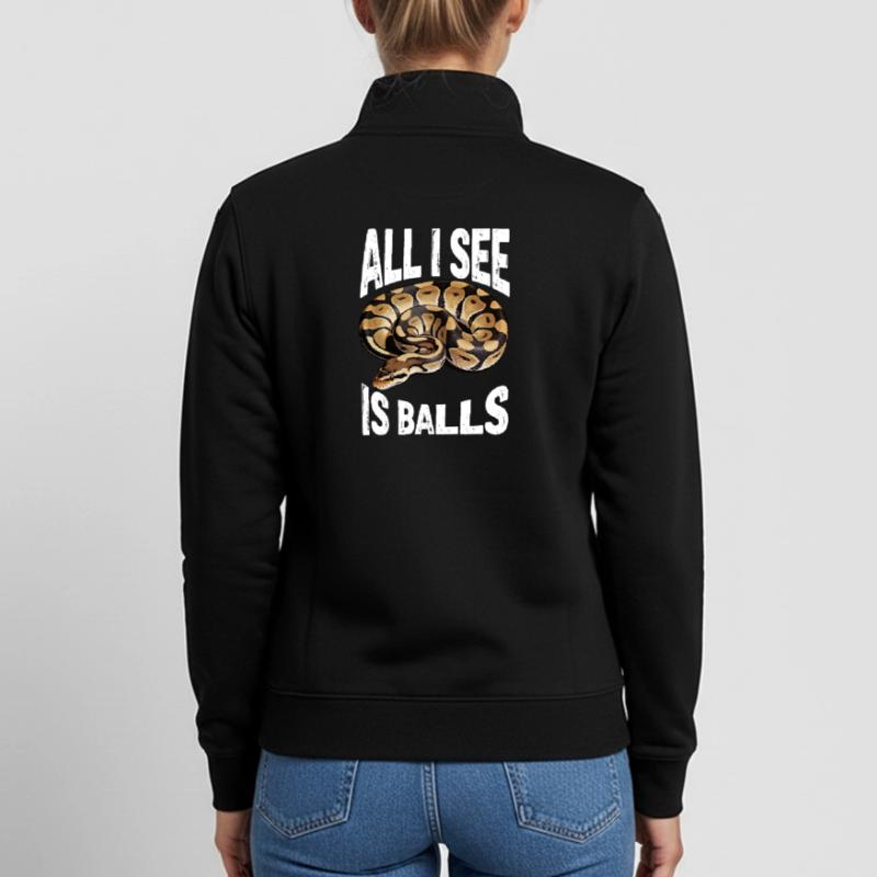 Königspython Schlangen Liebhaber Terrarium Python Unisex Organic Zip Sweatshirt von Stanley/Stella