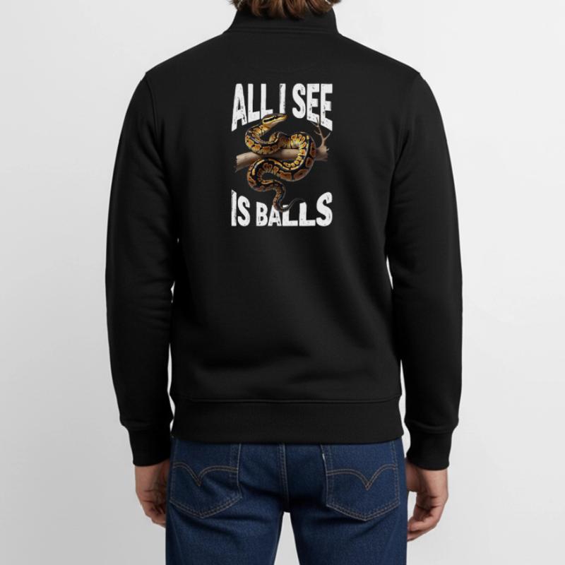 Königspython Schlangen Liebhaber Terrarium Python Unisex Organic Zip Sweatshirt von Stanley/Stella