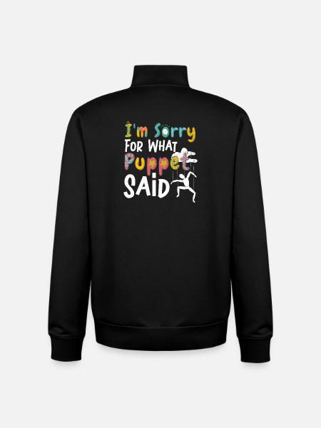 Entschuldigung, was Poppet gesagt hat - Unisex Organic Zip Sweatshirt von Stanley/Stella - Schwarz