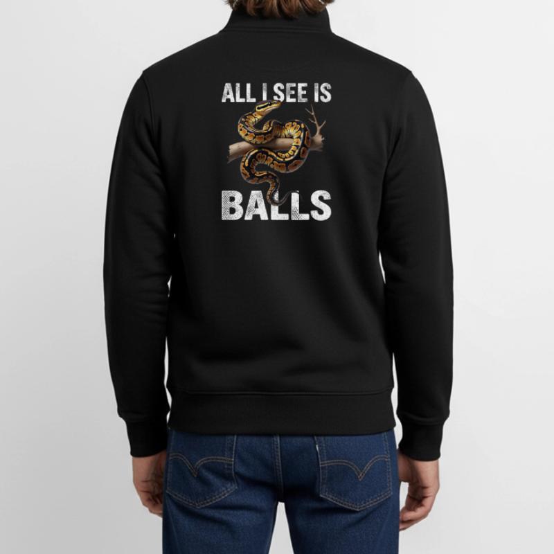 Königspython Schlangen Liebhaber Terrarium Python Unisex Organic Zip Sweatshirt von Stanley/Stella