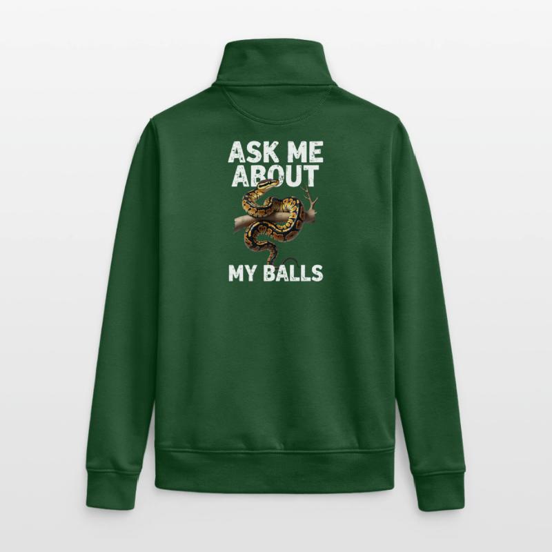 Königspython Schlangen Liebhaber Terrarium Python Unisex Organic Zip Sweatshirt von Stanley/Stella